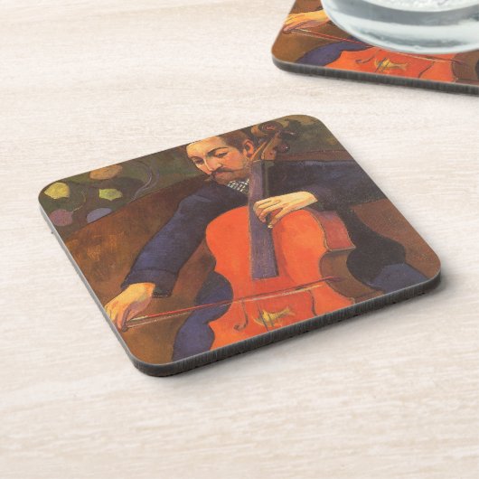 Player Schneklud Portrait von Paul Gauguin Getränkeuntersetzer (Linke Seite)