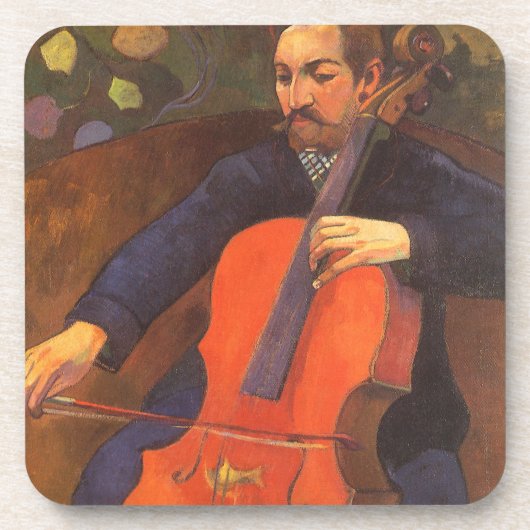 Player Schneklud Portrait von Paul Gauguin Getränkeuntersetzer (Vorderseite)