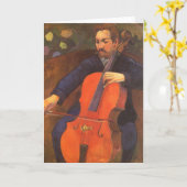 Player Schneklud Portrait von Paul Gauguin Karte (Gelbe Blume)