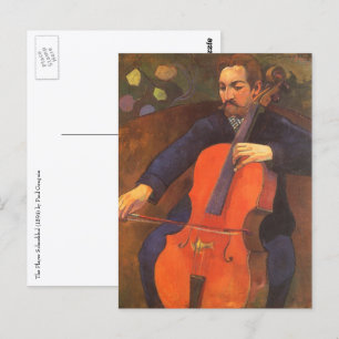 Player Schneklud Portrait von Paul Gauguin Postkarte