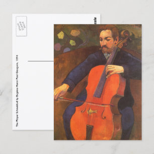 Player Schneklud Portrait von Paul Gauguin Postkarte