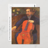 Player Schneklud Portrait von Paul Gauguin Postkarte (Vorne/Hinten)