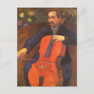 Player Schneklud Portrait von Paul Gauguin Postkarte