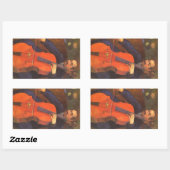 Player Schneklud Portrait von Paul Gauguin Rechteckiger Aufkleber (Blatt)