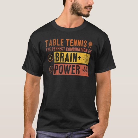 Player Table Tennis The Perfect Combination Of Bra T-Shirt (Vorderseite)