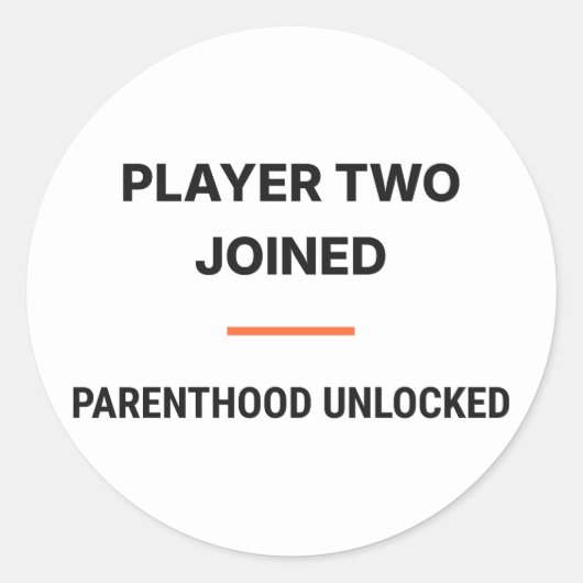 Player Two Joined Parenthood Unlocked Sticker (Vorderseite)
