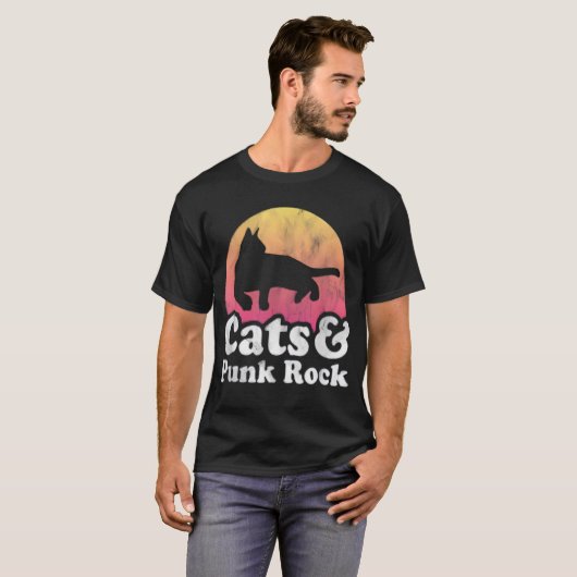 Playera | Cats and Punk Rock T-Shirt (Vorne ganz)