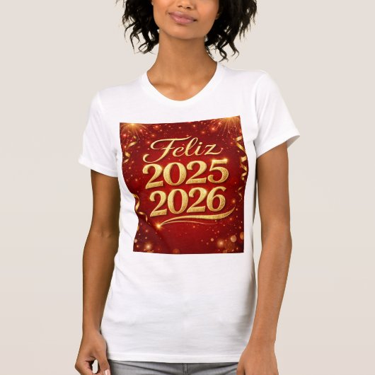 Playera con Diseño “Feliz 2025–2026” | Estilo Casu T-Shirt (Vorderseite)