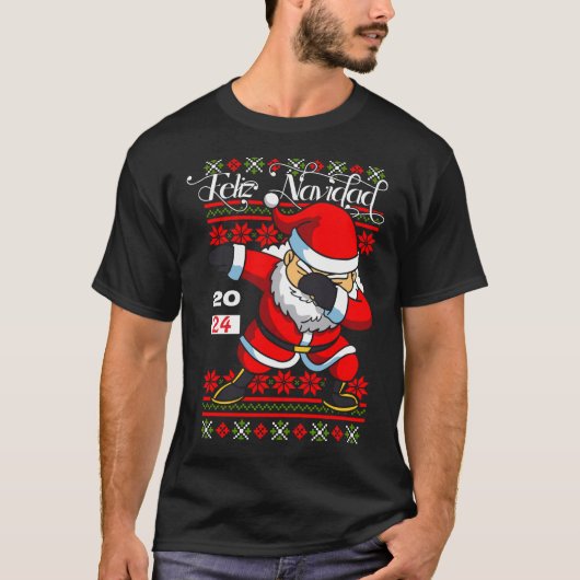 Playera Navideña de Santa T-Shirt (Vorderseite)