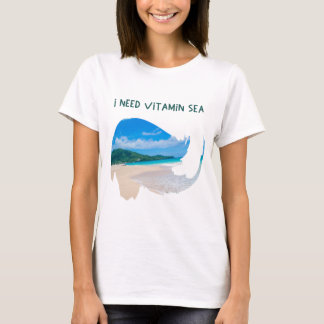 playera ola de agua y peces, fluye como el agua T-Shirt