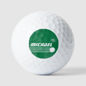 Player's Name on Aged Green Golfball (Vorderseite)