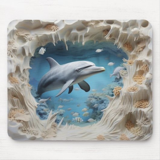 Playful 3D Dolphin Mousepad (Vorne)