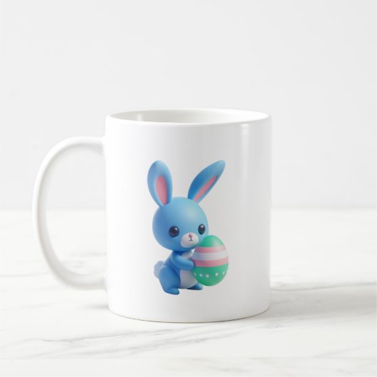 Playful 3D Ostersonne Holding a Colorful Egg Kaffeetasse (Links)