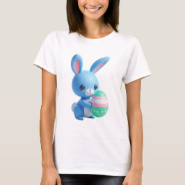 Playful 3D Ostersonne Holding a Colorful Egg T-Shirt