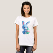 Playful 3D Ostersonne Holding a Colorful Egg T-Shirt (Vorne ganz)