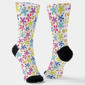 Playful Abstract Doodle Shapes Socken (Gewinkelt)