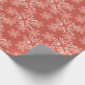 Playful abstract pink and yellow florals geschenkpapier (Ecke)