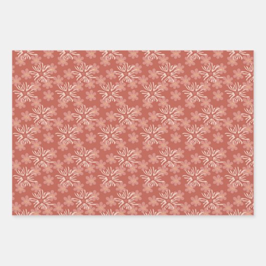 Playful abstract pink and yellow florals geschenkpapier set (Vorderseite 3)