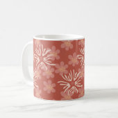 Playful abstract pink and yellow florals kaffeetasse (Vorderseite Links)