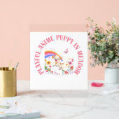 Playful Anime Puppy in Meadow Poster (Hochzeit)