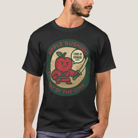 Playful Apple Samurai Discipline  T-Shirt (Vorderseite)