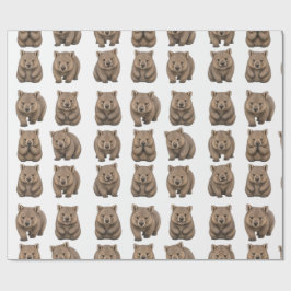 playful Australian Wombats Geschenkpapier