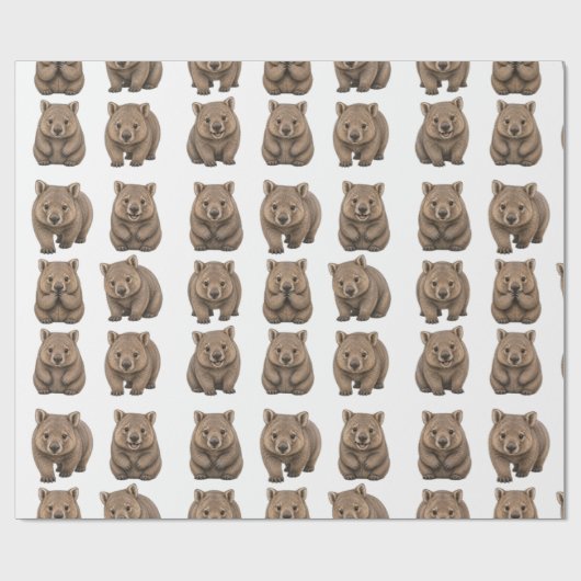 playful  Australian Wombats Geschenkpapier (Flach)