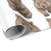 playful  Australian Wombats Geschenkpapier (Rolleneckpunkt)