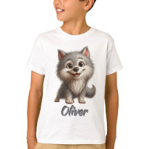 Playful Baby Wolf - Anpassbarer T - Shirt für Kind