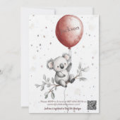 Playful Balloon Einladung zum Geburtstag Niedlich  (Rückseite)