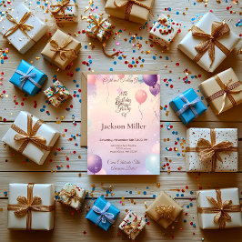 Playful Balloon Einladung zum Geburtstag Niedlich 