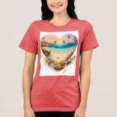 Playful Beach Sandcastle Scene T - Shirt Design (Vorderseite)