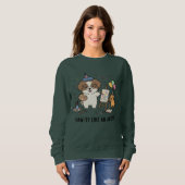 Playful Beagle Painter Dog with Ginger Kitten Art Sweatshirt (Vorne ganz)