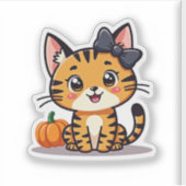 Playful Bengalisch Kitten - Niedlicher Halloween-S Aufkleber (Vorderseite)