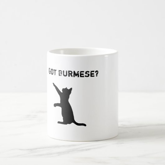 Playful birmanische Katze mit "got Birmane?" Text Kaffeetasse (Mittel)