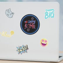 Playful Black and Blue Patriotic Celebration