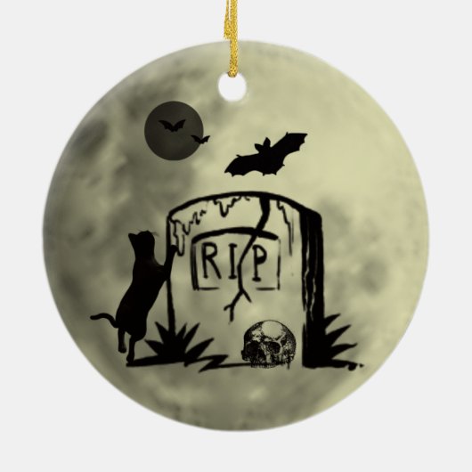 Playful Black Cat Ornament (Hinten)