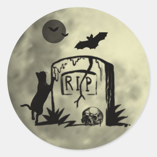 Playful Black Cat Stickers (Vorderseite)