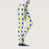 Playful Blue and Yellow Polka Dot Leggings (Rechts)