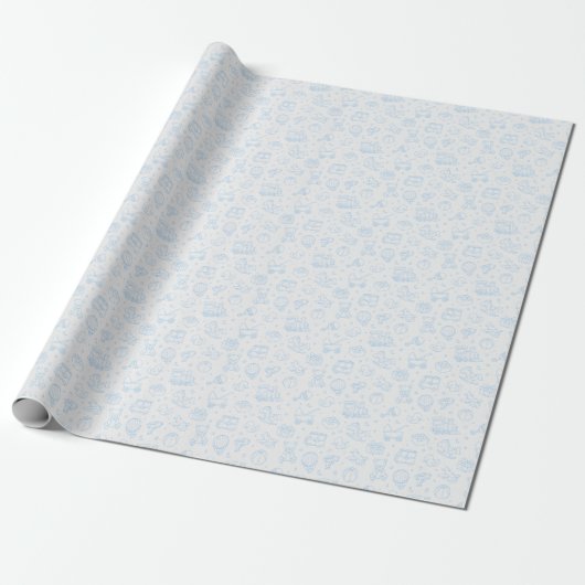 Playful Blue Baby Geschenkwrap Geschenkpapier (Ungerollt)