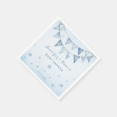 Playful Blue Baby Showstars Pennant Garland Serviette (Ecke)