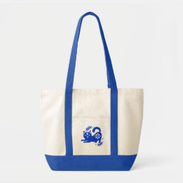 Playful Blue Cat Canvas Tote Bag – CozyBun Tragetasche