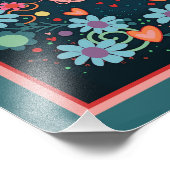 Playful Blue Geblüht Inspiration Hübsch Fotodruck (Ecke)