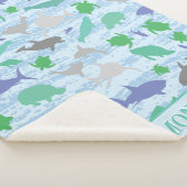 Playful Blue Green Ocean Life Design Sherpadecke (3/4)