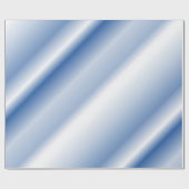 Playful Blue Monochrome Shaded Diagonal Lines Geschenkpapier (Flach)