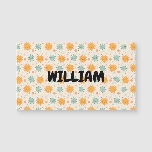 Playful Boho Sun Magnetkarte (Vorderseite)