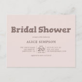 Playful Bold Slab Beige Brautparty Postkarte (Vorderseite)