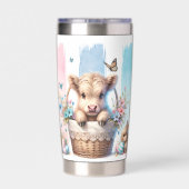 Playful Brushstroke Osterhochland Kuh 20oz Thermobecher (Rückseite)