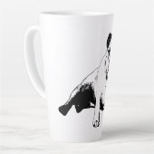 Playful Bulldog Design Milchtasse (Linke Ecke)