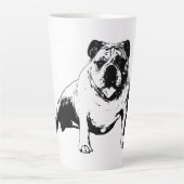 Playful Bulldog Design Milchtasse (Vorderseite)